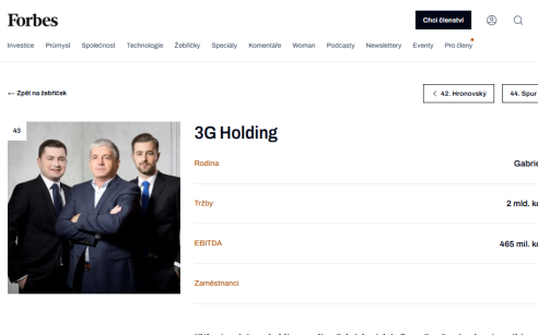Ray Service stoupá v žebříčku Forbes rodinných firem na 43. místo