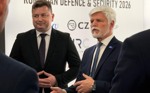 Prezident Petr Pavel na stánku Ray Service na BSDA 2026